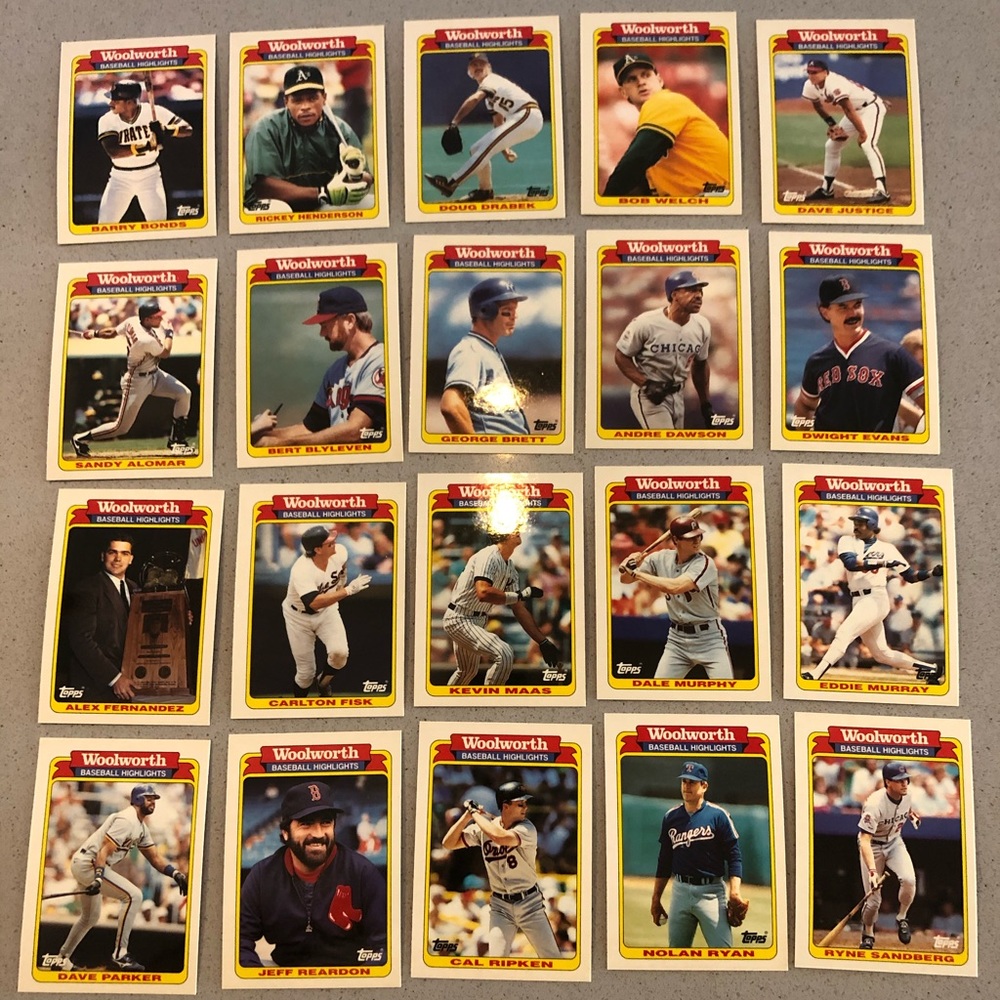 1991 Woolworth Baseball highlights set 1-33